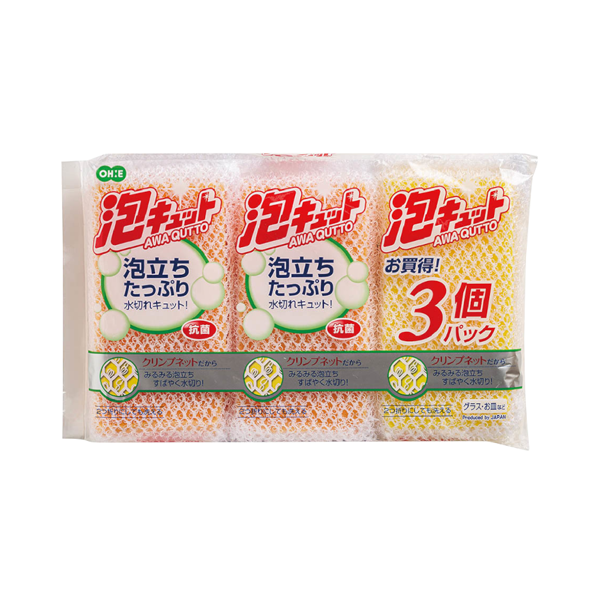 泡キュット　ネットスポンジ３Ｐ